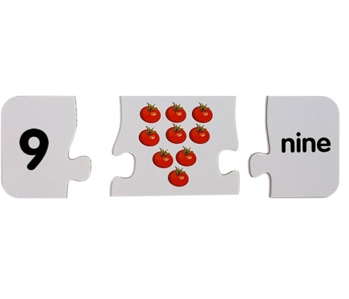 Educational Puzzle English Numbers 10 Connections