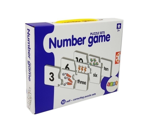 Educational Puzzle English Numbers 10 Connections