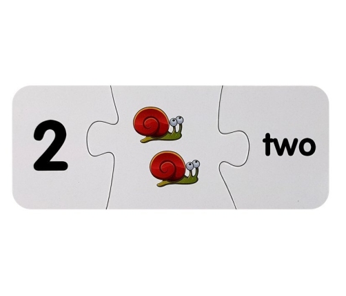 Educational Puzzle English Numbers 10 Connections