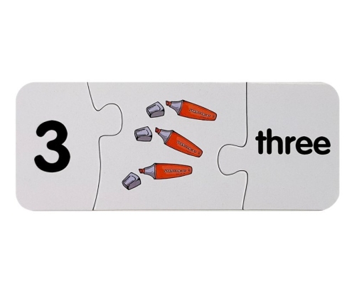 Educational Puzzle English Numbers 10 Connections