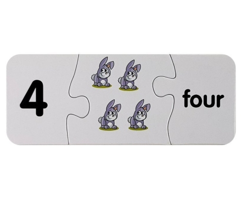 Educational Puzzle English Numbers 10 Connections