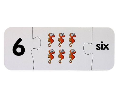 Educational Puzzle English Numbers 10 Connections