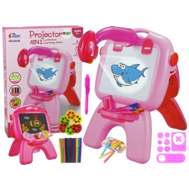 Double-sided Board Chalk Pens Stand Projector Pictures Pink