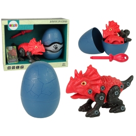 Set Dinosaur Triceratops with Egg DIY Screwdriver