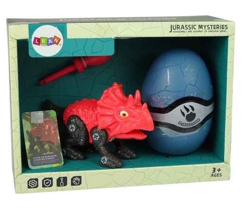 Set Dinosaur Triceratops with Egg DIY Screwdriver