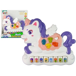 Interactive Piano Unicorn Sound Animals Vehicle Sounds Melodies White