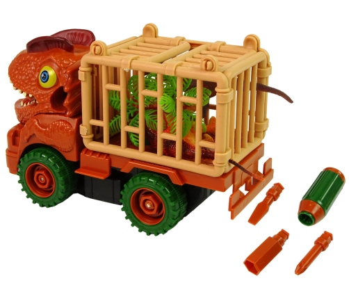 Dinosaur Truck Transporter for Disassembly Orange Accessories