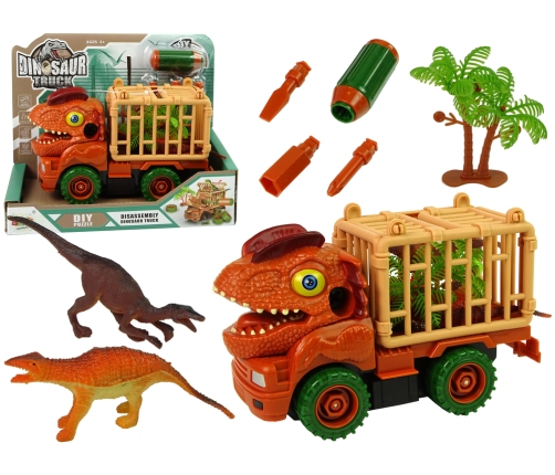 Dinosaur Truck Transporter for Disassembly Orange Accessories