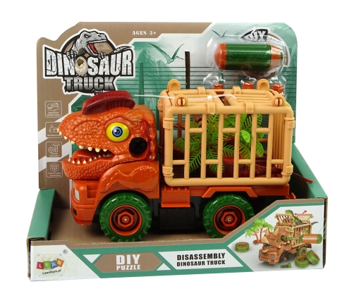 Dinosaur Truck Transporter for Disassembly Orange Accessories