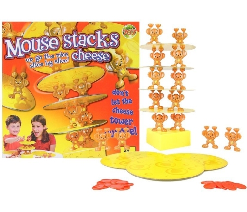 Cheese Tower with Mice Arcade Game Family Game