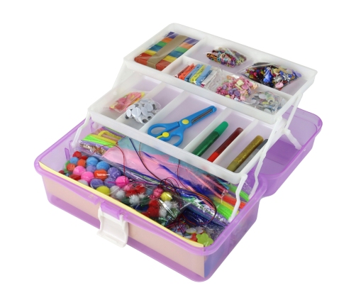 Purple Expandable Suitcase Set Artistic Creative Plastic DIY