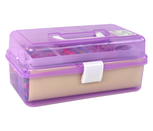 Purple Expandable Suitcase Set Artistic Creative Plastic DIY