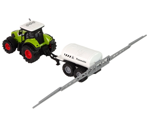 Set Tractor with Machinery Trailer Tanker LED sounds