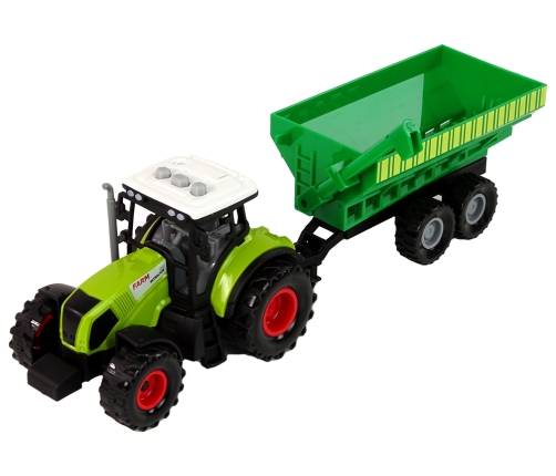 Set Tractor with Machinery Trailer Tanker LED sounds