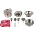 A set of pots and kitchen accessories for children