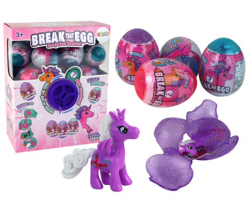 Cracking Glitter Egg Unicorn Draw Colorful Shell 12 pcs.