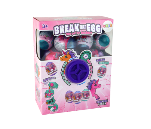 Cracking Glitter Egg Unicorn Draw Colorful Shell 12 pcs.