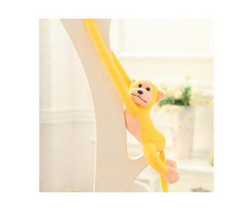 Plush Monkey Mascot with Sound, Yellow 80 cm