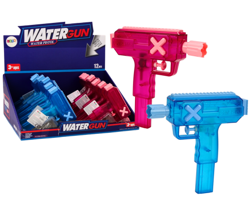 Small Water Gun Transparent Blue Pink