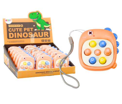 Arcade Game Whack A Mole Letters Dinosaur Orange