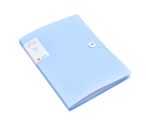 Plastic Folder with Elastic Band 30 Sheets Blue A4