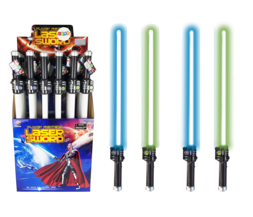 Space Lightsaber Battle Sound Green Blue 67cm