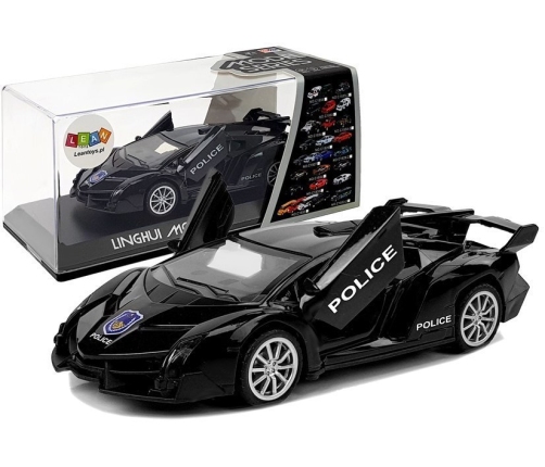 Sports Car with Tension and Sound Police Black