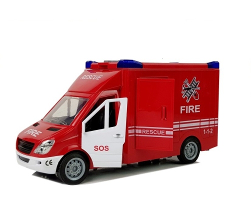 Fire Engine with Frictional Sound Drive Opening Doors