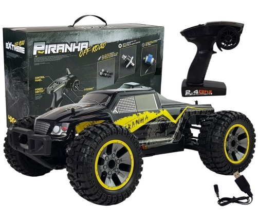 Off-Road Remote Controlled Yellow 1:10 ENOZE 9200E 40 km/h Large Wheels