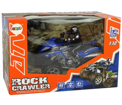 Quad Rock Crawler Tricycle Remote Controlled 1:12 2.4G Blue