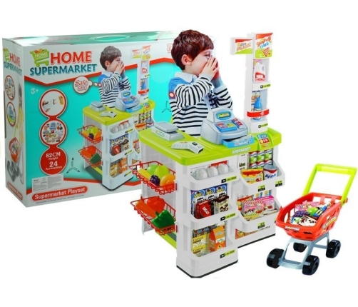 Roleplay Set Supermarket Cash Register & Cart