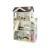 Wooden dolls' house Villa Wioletta White Light Balcony