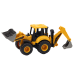 Construction Vehicle Excavator Two Buckets Adjustment Yellow