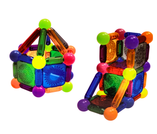 Set of Magnetic Blocks with Illumination 54 Elements