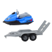 Quad with a trailer for transporting a boat and a jet ski