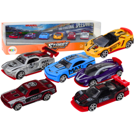 Spring Set 1:64 Sports Cars Metal Vehicles Mix 6 pcs.