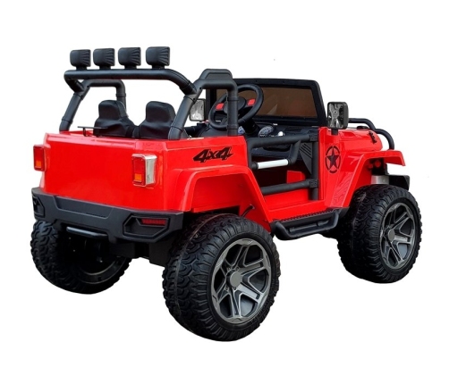 Divvietīgs bērnu elektromobilis Jeep WXE-1688 4x4 Red