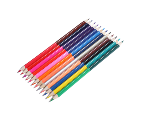 Set of Double-sided Colored Pencil Crayons 12/24 pcs.