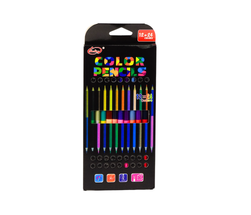 Set of Double-sided Colored Pencil Crayons 12/24 pcs.