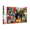 Puzzle 1000 pcs. Cat Meeting Trefl 10555