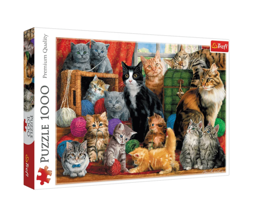 Puzzle 1000 pcs. Cat Meeting Trefl 10555