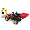 Large Branson Tractor With Pedals And Bulldozer Red