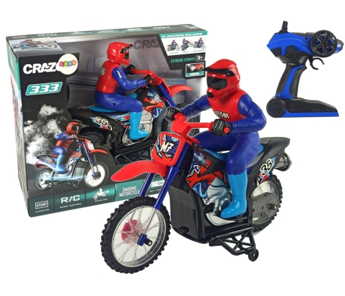 Remote Controlled Crossbike 1:10 2.4G Blue 20 km/h