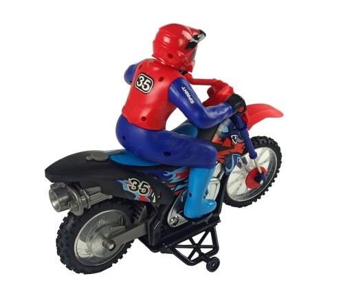 Remote Controlled Crossbike 1:10 2.4G Blue 20 km/h