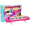 Keyboard Piano 24 Keys USB Microphone Pink