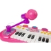 Keyboard Piano 24 Keys USB Microphone Pink