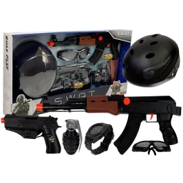 Set of a Policeman S.W.A.T. Pistols Helmet