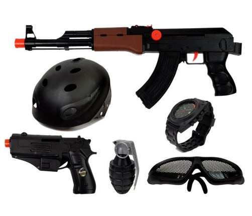 Set of a Policeman S.W.A.T. Pistols Helmet