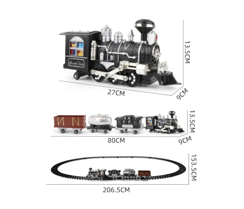 Huge Train Train Sound Sound Lights Smoke 206.5 cm x 153.5 cm