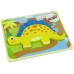 Wooden Puzzle Dinosaur Stegosaurus Yellow